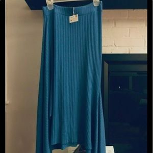 Zara light blue maxi skirt hi-lo bottom NWT